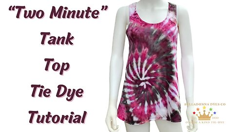 Tie-Dye Designs: "Two Minute" Microwave Method Incline Ice Dye Tank Top