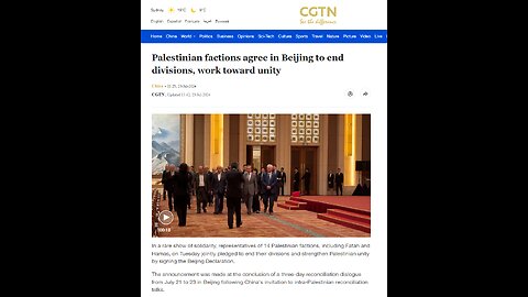 Palestinians factions agree to end divisions in Beijing, China