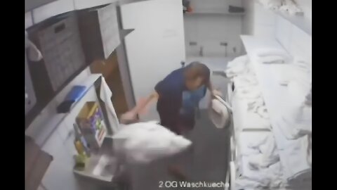 Man Struggling Against a Dryer