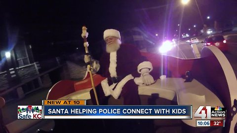 Santa visits kids at KCPD East Patrol