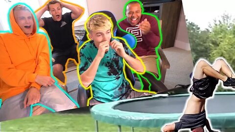 REACTING TO BAD TRAMPOLINE FAILS 3!!