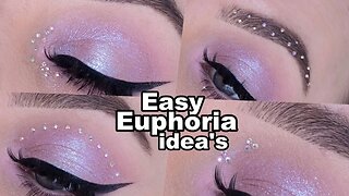 5 EASY Euphoria Eye Makeup Transformations | Festival Makeup