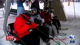 Holiday skiers take in the snow at Breckenridge