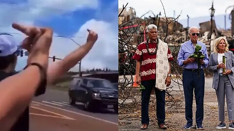 Hawaiians flip off Joe Biden entering Lahaina