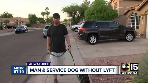 Lyft driver denies Valley man ride for having service dog