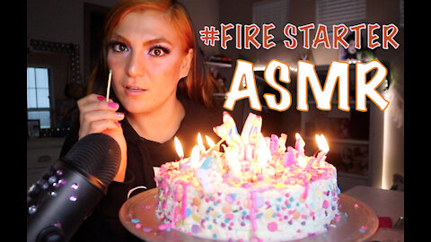 #FIRESTARTER​ ASMR! 🔥🔥🔥 34 Matches for my birthday cake 🎂