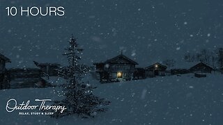 Comfy Blizzard in Hovden | Howling Wind & Blowing Snow Ambience for SLEEPING | 10 HOURS