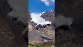 Monster Avalanche Caught On Camera 😮 #shorts #trending #short