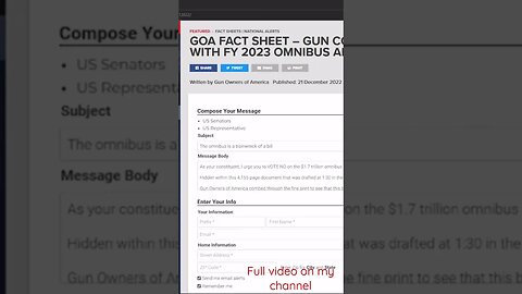More gun control in the Omnibus spending bill! 45 billion dollars to Ukraine! #2ndamendment