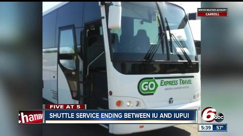 Bus shuttle service between IU-Bloomington and IUPUI coming to an end