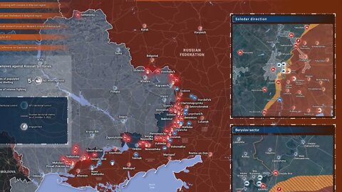 Ukraine War Update Rybar Map for October 24, 2022, Starobilsk Soledar Zaporozhye Kherson