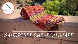Sandpiper Chevron knit Scarf Free Pattern Tutorial