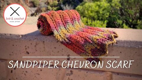 Sandpiper Chevron knit Scarf Free Pattern Tutorial