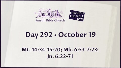 Through the Bible 2022 (Day 292)