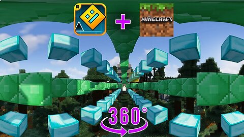 What would Geometry Dash POV look like? - Press Start Remix 360° Edition (8k 60fps) | Minecraft Sync