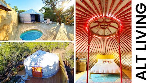 Fabulous Mongolian Yurt Tiny Houses in The Texas Hill Country