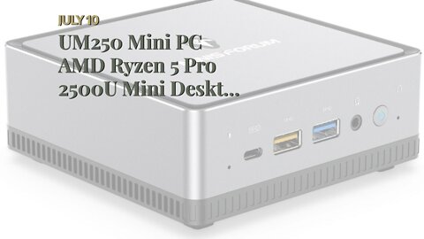 UM250 Mini PC AMD Ryzen 5 Pro 2500U Mini Desktop Computer, Radeon Vega 8 Graphics,16GB DDR4 512...