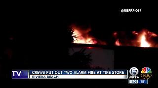 Warehouse damaged by large fire in Riviera Beach