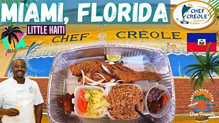 Eating At Chef Creole Little Haiti Miami Florida | Best Caribbean Food In Florida | Haitian Food 🌴