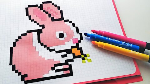 how to Draw Cute Bunny - Hello Pixel Art by Garbi KW