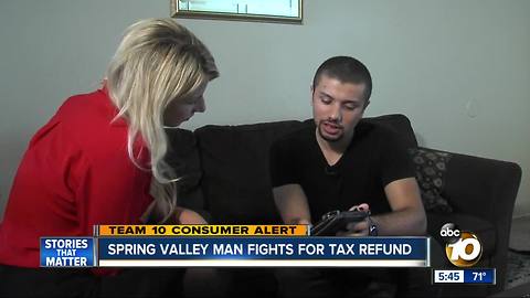 Spring Valley man fights for tax refund