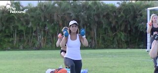 Florida gym moves workouts outdoors