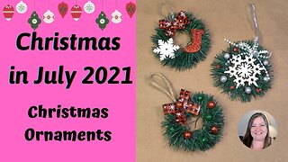 Christmas Wreath Ornaments/Dollar Tree Christmas DIY/Fun & Easy to Make!