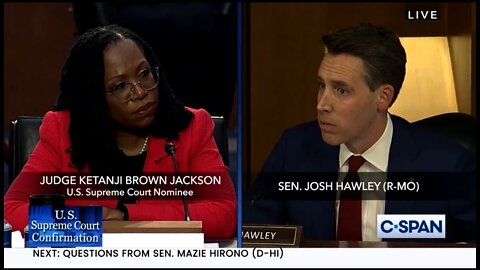 Sen Hawley to Judge Brown Jackson: Is It Your View That Society Is Too Hard On Sex Offenders?