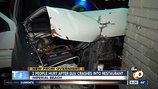 2 hurt after SUV hits Imperial Beach restaurant