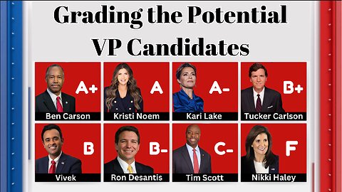 🌟 Rating Trump's VP Choices: Top 8 Potential VP Picks! 🤔 From Dr. Ben Carson to Bird Brain Nikki! 🔍