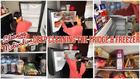 *EXTREME* DEEP CLEANING MY FRIDGE & FREEZER 2021 | ez tingz