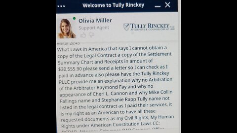 Tully Rinckey PLLC Washington DC - Refund $30, 555.90 Legal Malpractice Breach Of Contract Mike C. Fallings - Cheri L. Cannon - Stephanie Rapp Tully Did Not Appeared in the Evidentiary Hearing - Arbitrator Raymond C. Fay Did Not Arbitrate -- DCBAR