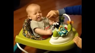 Baby eats icream