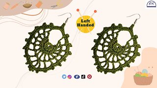 Left-Handed Crochet Leaf Earrings: Craft Beautifully with Crafting Wheel 🍃