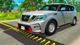 Nissan Patrol vs Spikes – BeamNG.Drive