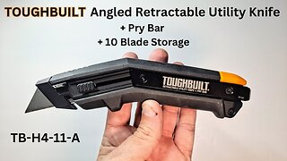 ToughBuilt Angled Utility Knife W/Pry Bar and Blade Storage