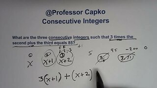 Finding Three Consecutive Integers