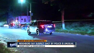 Neighbors say suspect shot by police is unusual