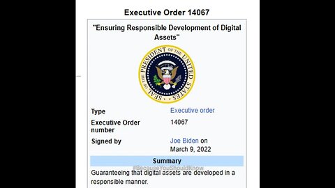 EXECUTIVE ORDER 14O67 - Ensuring Responsible Development of Digital Assets