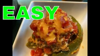 CrockPot Cheesy Stuffed Green Pepper