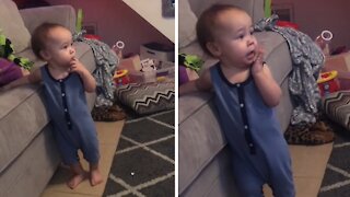 Baby Boy Has The Most Adorable Jump Scare From Movie Scene