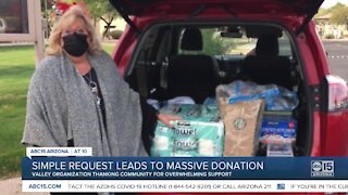 Valley non-profit overwhelmed with donations after Nextdoor post
