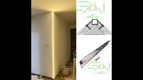 SALE!! 50x22mm 1pcs 0.5m Aluminium LED Strip Light Profile