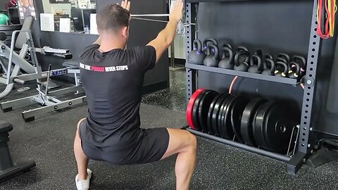 Band Overhead Front Raises from Horse Stance Hold
