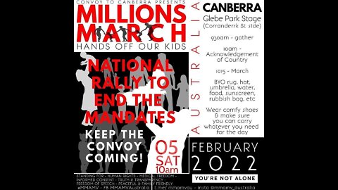 Canberra, momentum is growing, Trucks and convoys arriving in Canberra 4/2/22❤️