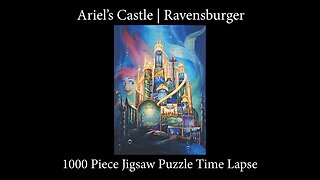 1000-piece Ariel Disney Castle Collection Jigsaw Puzzle by Ravensburger Time Lapse!