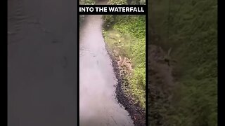 She Jumped Into a Waterfall!