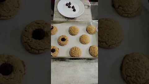Peanut Butter Kiss Blossom Cookies - Spelt Whole Wheat