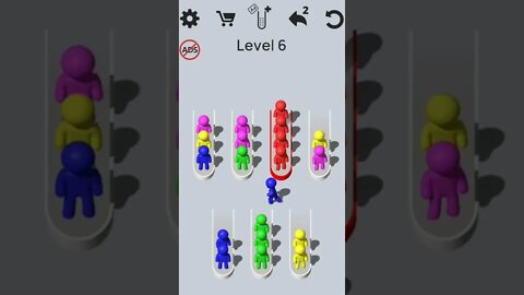 Crowd Sort Color Sort & Fill Gameplay Walkthrough Level 6 Chill Music Android #shorts