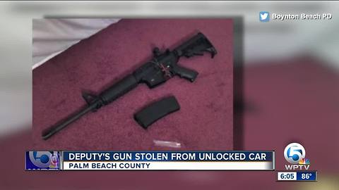 Palm Beach County deputy whose AR-15 was stolen faces reprimand
